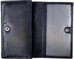 Arrigo damesportemonnee van donkerblauw leer met RFID-bescherming - Arrigo.nl