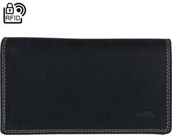 Arrigo damesportemonnee van zwart buffelleer met RFID-bescherming - Arrigo.nl