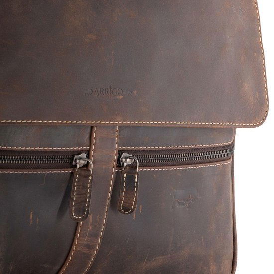 Arrigo laptoptas 17 inch donkerbruin - Arrigo.nl