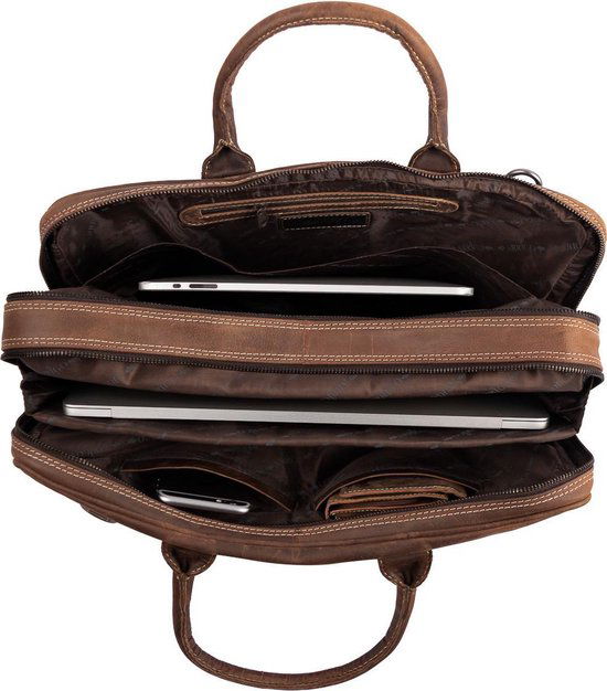 Arrigo laptoptas 17 inch donkerbruin - Arrigo.nl