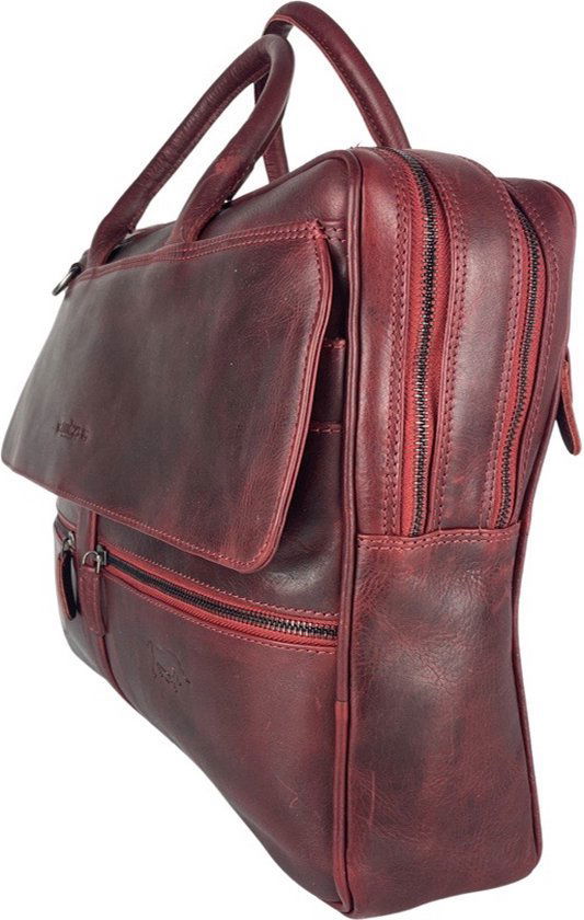 Arrigo laptoptas 17 inch rood - Arrigo.nl