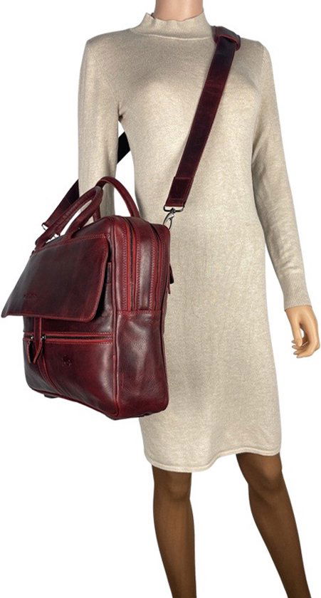 Arrigo laptoptas 17 inch rood - Arrigo.nl