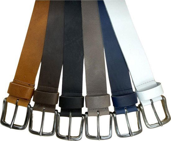 Ceintuur zwart leer 4 5 cm breed broekriem leer zwart - Arrigo.nl