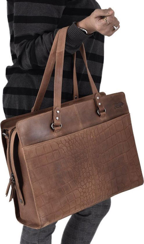 Croco werktas lichtbruin - Arrigo.nl