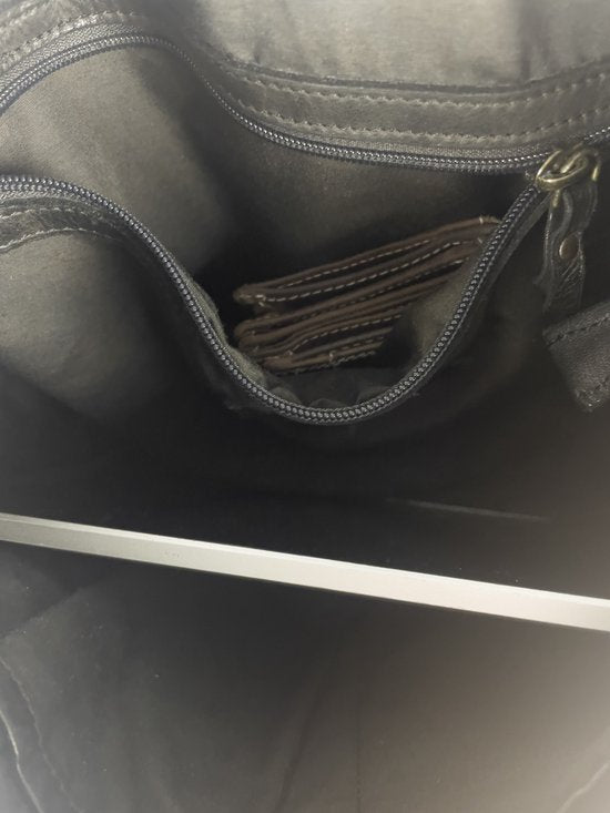 Crossbody schoudertas zwart echt leer arrigo - Arrigo.nl