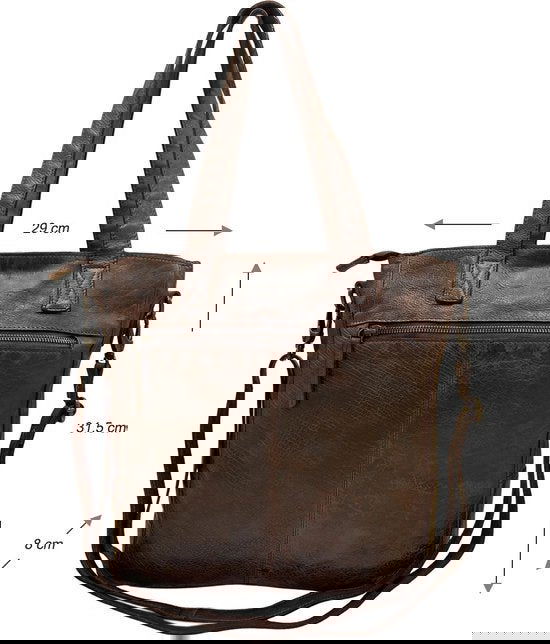 Dames Shopper - Bruin Model met Kort en Lang Hengsel - Arrigo.nl