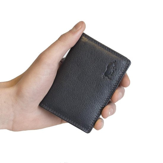 Dames portemonnee mini donkerblauw leer dames portemonnee donkerblauw extra klein - Arrigo.nl