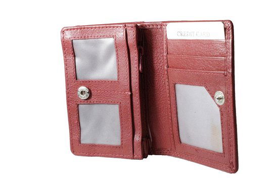 Dames portemonnee mini donkerrood leer dames portemonnee donkerrood extra klein - Arrigo.nl