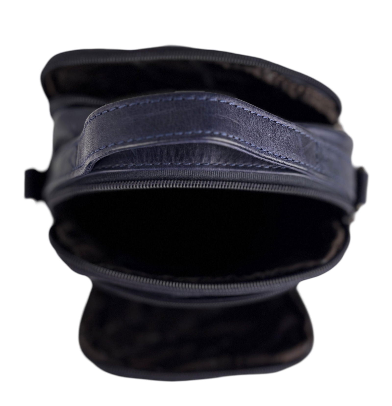 Donkerblauw Leren Schoudertasje - Arrigo.nl