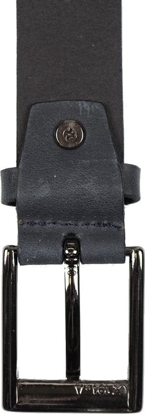 Donkerblauwe Leren Riem 3 cm Breed Dames - Timberland Look - Arrigo.nl