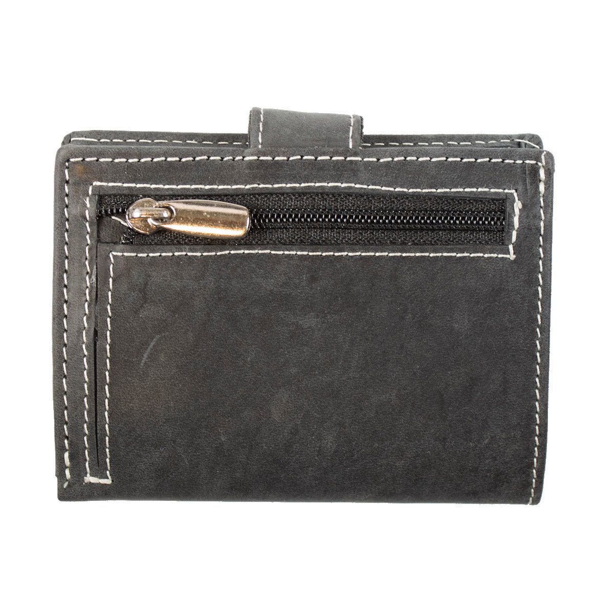 Donkerbruine Mini Wallet RFID – Leren Portemonnee van Buffelleer