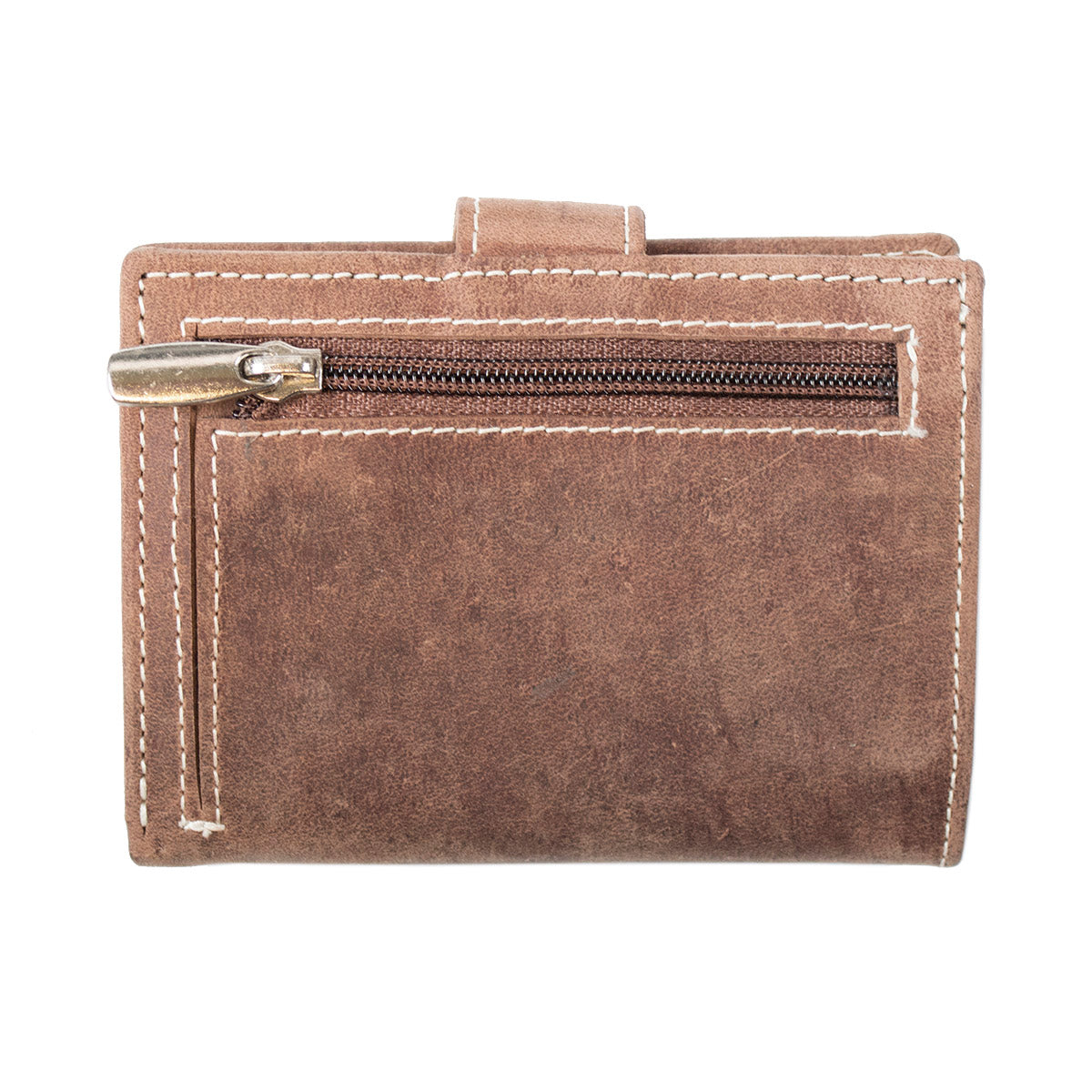 Cognac Mini Wallet RFID – Leren Portemonnee van Buffelleer