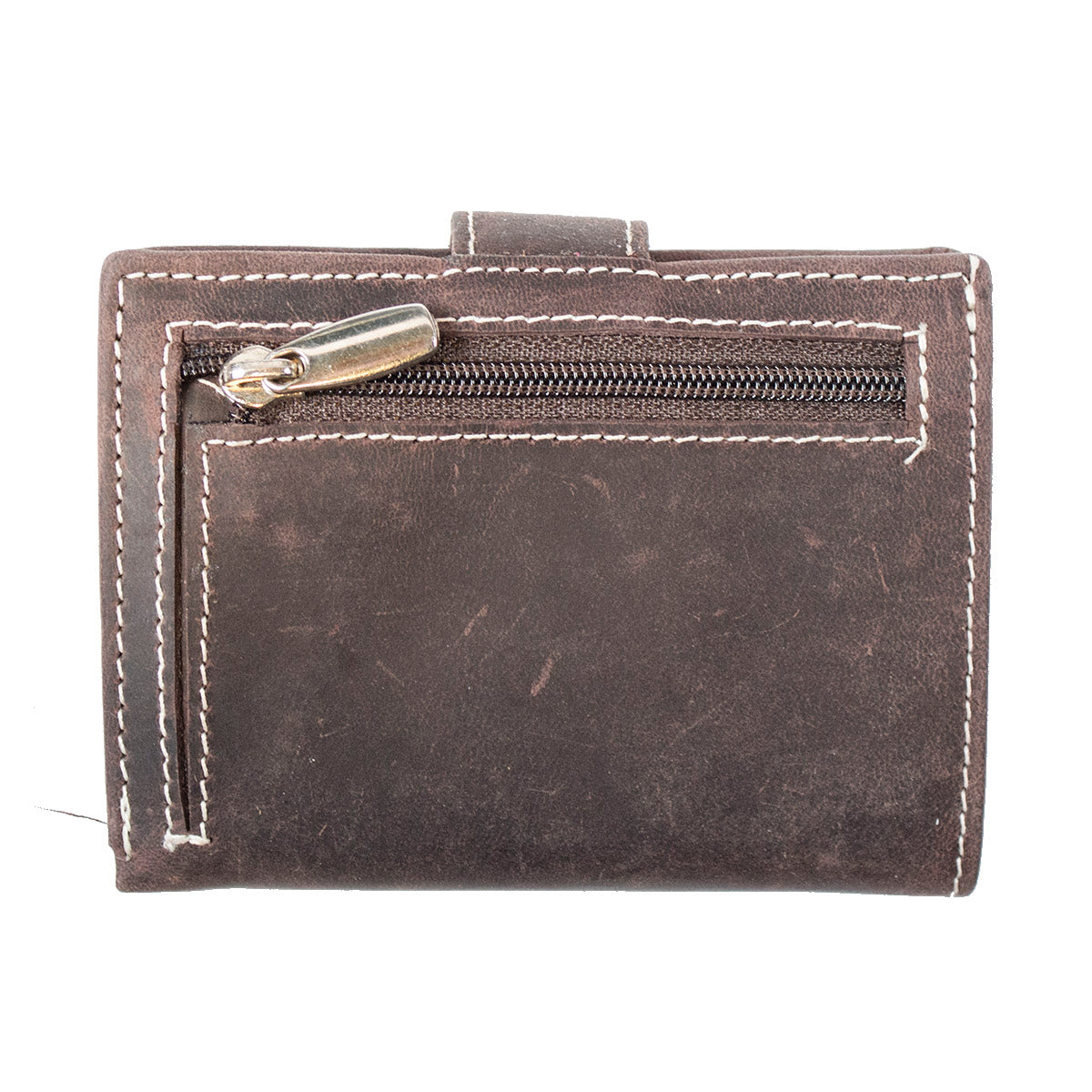 Cognac Mini Wallet RFID – Leren Portemonnee van Buffelleer