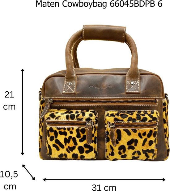 Handtas jaguar bruin crossbody dames tas cowboybag westernbag - Arrigo.nl