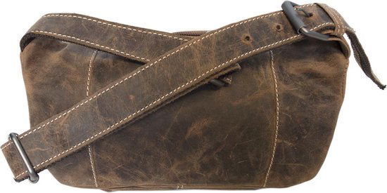 Heuptasje dames of heuptasje heren cognac kleurig leer fanny pack - Arrigo.nl