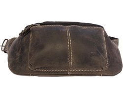 Heuptasje dames of heuptasje heren donkerbruin leer fanny pack donkerbruin - Arrigo.nl