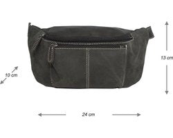 Heuptasje dames of heuptasje heren zwart leer fanny pack zwart - Arrigo.nl