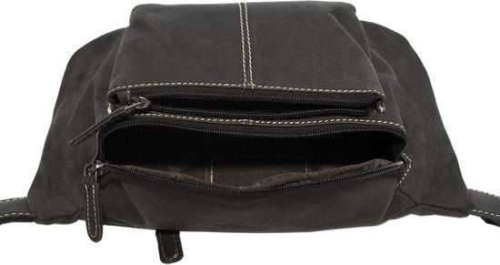 Heuptasje dames of heuptasje heren zwart leer fanny pack zwart - Arrigo.nl