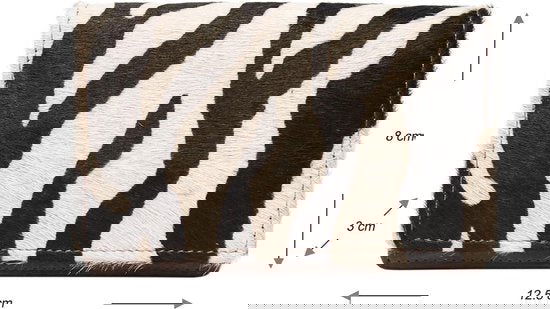 Kleine Damesportemonnee - Lichtbruin Leer met Anti-Skim Bescherming en Zebradessin - Arrigo.nl