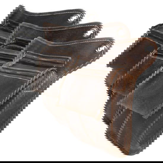 Motor Beentas - Donkerbruin Leren Heuptasje of Leren Schoudertasje - Arrigo.nl