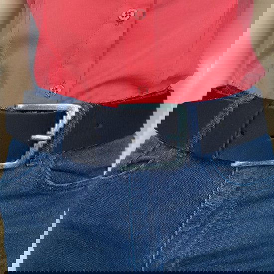 Riem riem dames donkerblauw italiaans leer 4 5 cm brede - Arrigo.nl