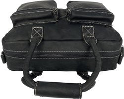 Schoudertas zwart crossbody tas dames cowboybag laptoptas 13 inch leer - Arrigo.nl