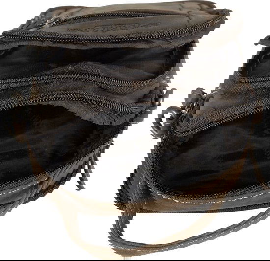 Schoudertassen - Donkerbruin Buffelleer voor Vrouwen en Heren Heuptasje - Arrigo.nl