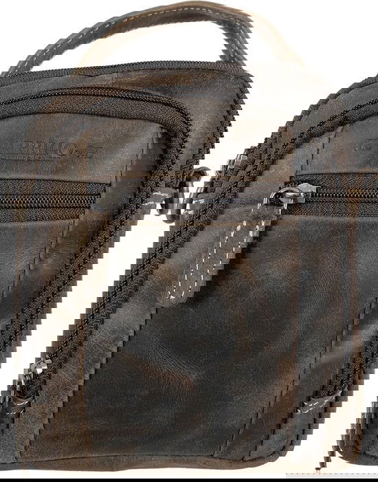 Schoudertassen - Donkerbruin Buffelleer voor Vrouwen en Heren Heuptasje - Arrigo.nl