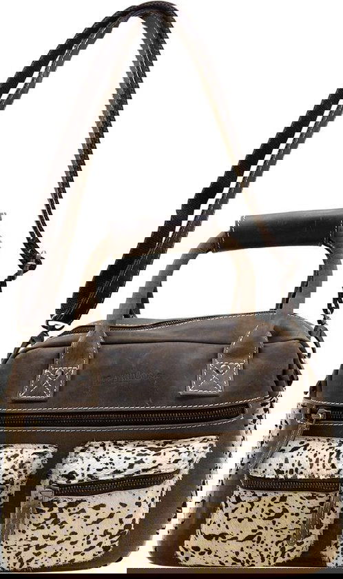 Tas dierenprint bruin crossbody dames tas westernbag cowboybag - Arrigo.nl