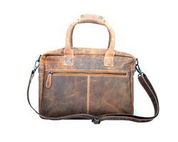 Westernbag van cognac naturel buffelleer deze ruime handtas heeft een - Arrigo.nl