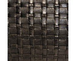 Zwarte dames tas of schoudertas van gevlochten leer handvatten en - Arrigo.nl