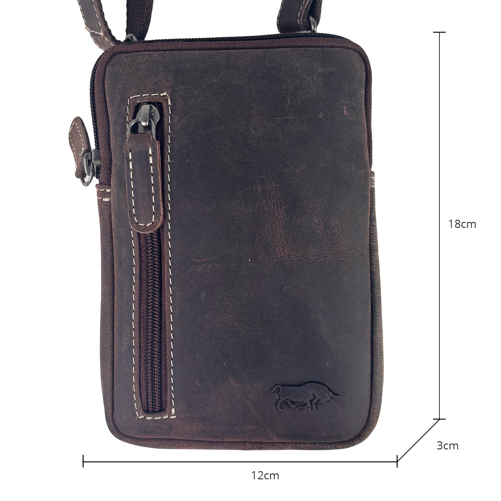 Donkerbruin buffelleren Telefoontasje Arrigo