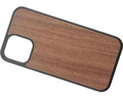 iPhone 12 Mini Hoesje - Donkerbruin Hout - Arrigo.nl