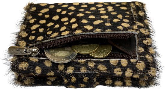 miniwallet pasjeshouder dierenprint donkerbruin - Arrigo.nl