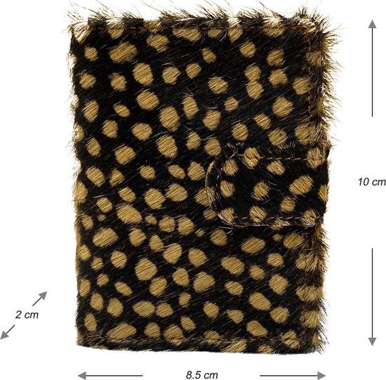 miniwallet pasjeshouder dierenprint donkerbruin - Arrigo.nl