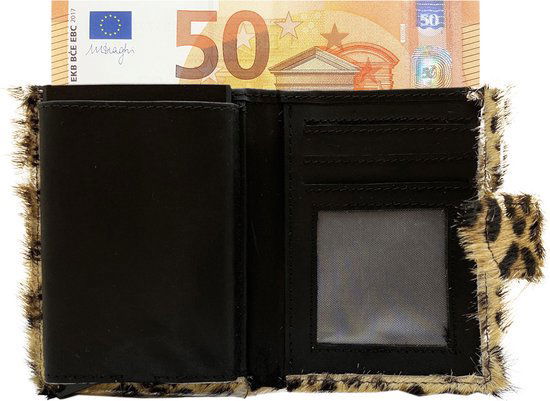 miniwallet pasjeshouder dierenprint matzwart - Arrigo.nl